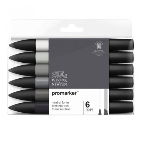 Zestaw Promarkerów Winsor&Newton, 6szt Neutral Tones
